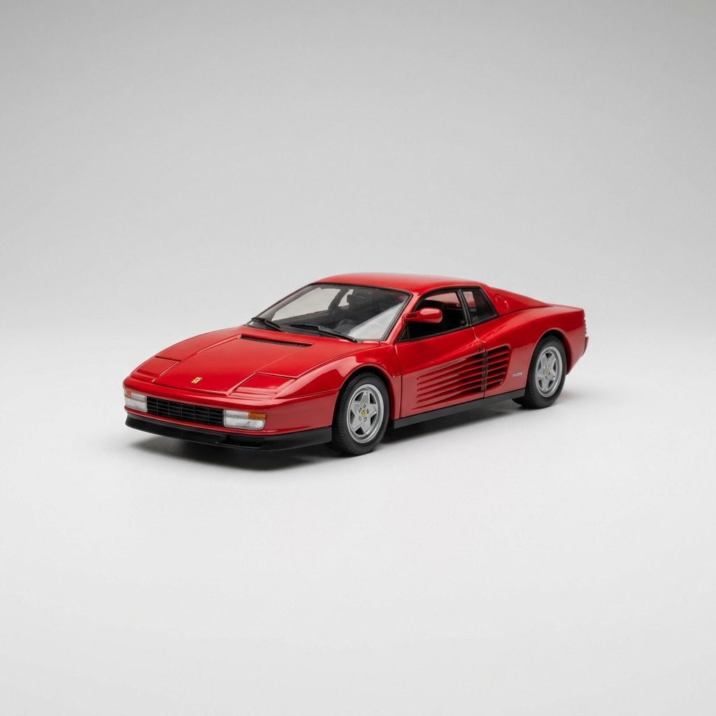 Modellino di supercar rossa
